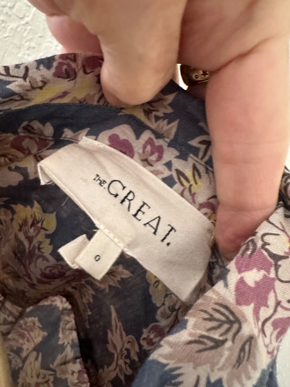 The GREAT. Floral Button Down Blouse Top XS - Picture 4 of 7